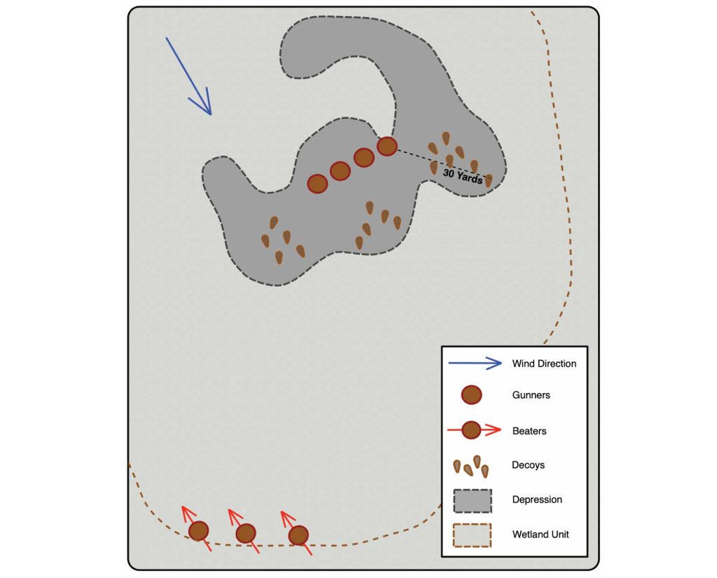 Snipe decoy placement map